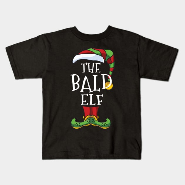 Bald Elf Family Matching Christmas Holiday Group Gift Pajama Kids T-Shirt by BeesTeez